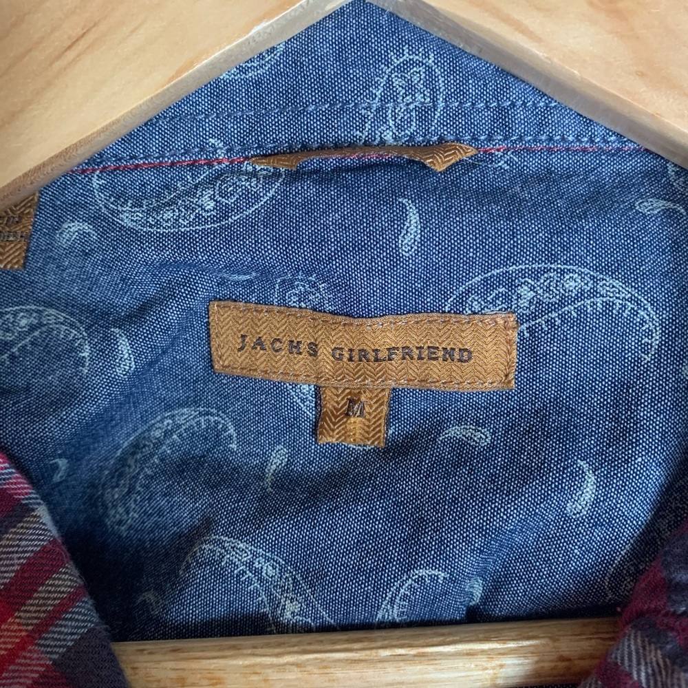 Jach’s Girlfriend Red Plaid Flannel, Size Medium - Picture 11 of 11
